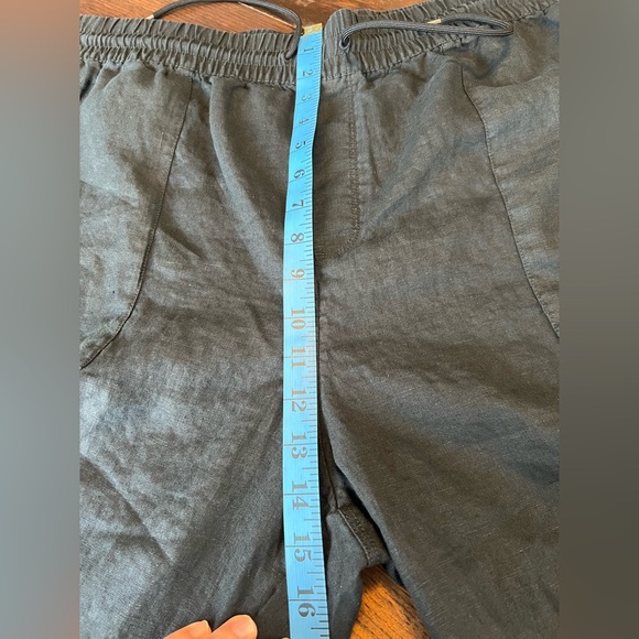 Athleta Retreat 100% Linen High Rise Wide Leg Pants Women’s Plus 2X Petite Black - Picture 11 of 13